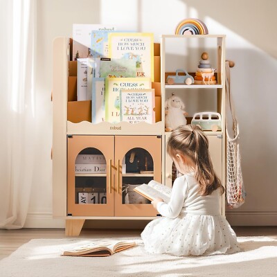 Robud Kinderregal Bücherregal Regal für Kinder Spielzeugregal aus Holz Mehrzweck