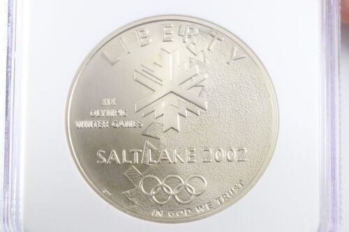 2002-P Olympics Commemorative Silver Dollar NGC MS69 $1 - Picture 3 of 4