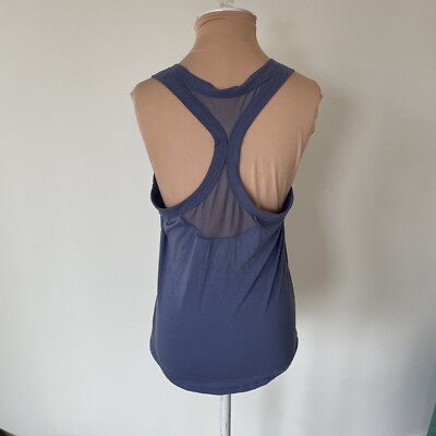 ★ ATHLETA ★ Athleta Blue Topanga Mesh Back Polyester Lyocell Tank Top 350528