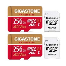 5-Yrs Free Data Recovery GIGASTONE 256GB 2-Pack Micro SD Card, 4K Game Pro,...