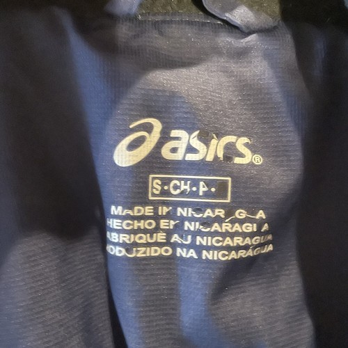ASICS Men's S Small Navy Warm Up Jacket with "TEAM OVA" Logo - Picture 5 of 5