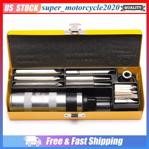 12x/Set Hand Manual Reversible Impact Screwdriver Heavy Driver Hammer Screw Tool
