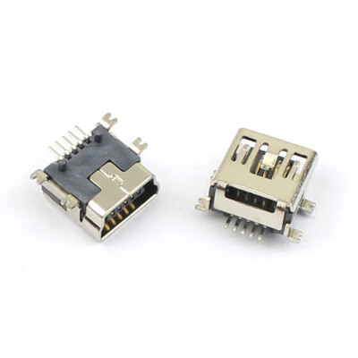10Pcs Mini USB 5 Pin Type B 5P Female SMT SMD Socket Connector Short Mount Jack