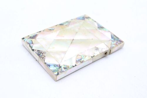 Q Antique Victorian MOP Mother of Pearl Card Case - Picture 2 of 9