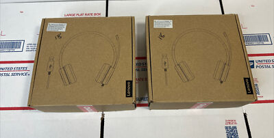 2X Lenovo 110 Stereo USB Headset - BRAND NEW - NEXT DAY SHIP - WARRANTY