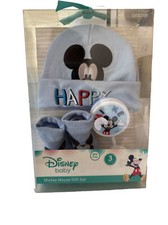 Disney baby Hat, Socks  Mickey Rattle Mouse 3 Piece Set  NEW