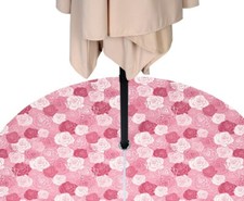 Pink Outlined Roses Water Repellent Tablecloths w/ Zipper  Umbrella Hole