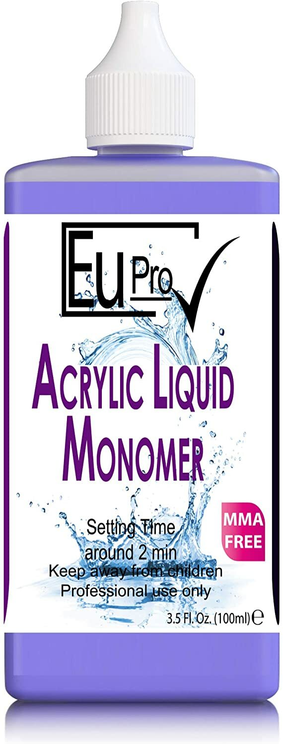 100ml ACRYLIC LIQUID MONOMER FALSE FAKE SALON NAILS REQUIRES POWDER SPOUT CAP