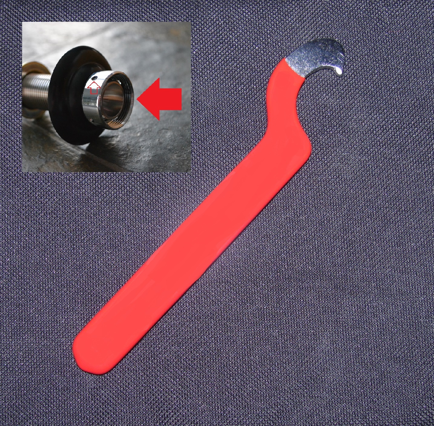 WRENCH FOR BEER FAUCET COUPLING NUT RED VINYL TOOL FOR DRAFT SHANK