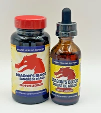 2 Dragon's Blood Scar Healing Reduce Inflammation Pills Croton Lechleri Drops