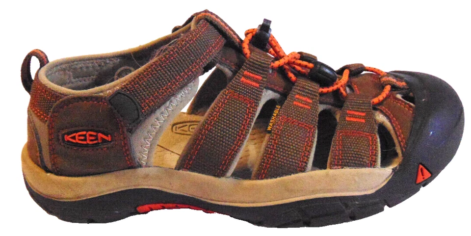SANDALIAS DE PESCADORES KEEN PARA HOMBRE MARRÓN NARANJA CORDÓN ELÁSTICO PUNTERA ZAPATO ~ 5/ EURO 37 Foto 2 de 4