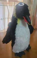 Aurora Emperor Penguin 9  Plush Black White Shaggy Stuffed Animal Toy NWT