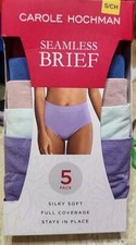 Carole Hochman Ladies Seamless Brief 5-pack Multi Colors, Size S Open Box