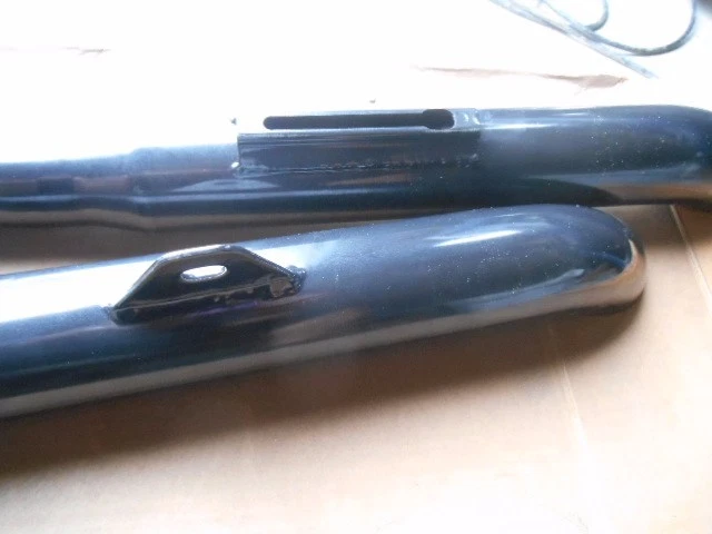 Nuevo de Lote Antiguo Mac 57-85 Harley Davidson Sportster Escape Doble Escalonado 2" Negro Turnout Foto 3 de 4