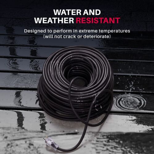6ft Power Outdoor Extension Cord & Indoor - Waterproof Electric Drop Cord Cable - Picture 3 of 7