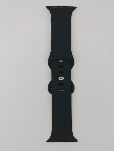 Silicone Black Sports Watch Band For Apple Watch Size 42mm-44mm Wide - 第 1/5 張圖片