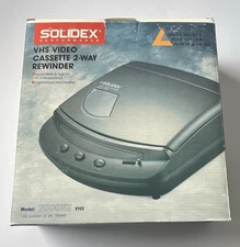 Solidex 7000XT VHS Video Cassette 2-Way Rewinder Vintage 1992 Tape Fast Forward.