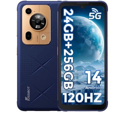 5G Rugged phone Unlocked, 24GB+256GB/2TB Rugged smartphone, 6.88'' FHD+ 120Hz Dis