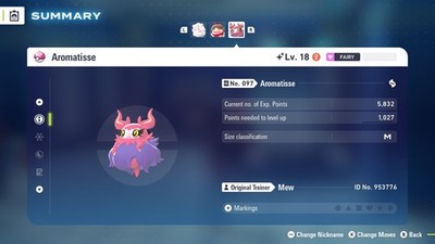 Shiny 6IV Bescheidene weibliche Aromatisse im Liebesball Pokémon ZA + Meisterball