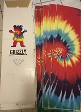Grizzly 9" x 33" Tie-Dye Grateful Dead Skateboard Grip Tape Diamond Grip
