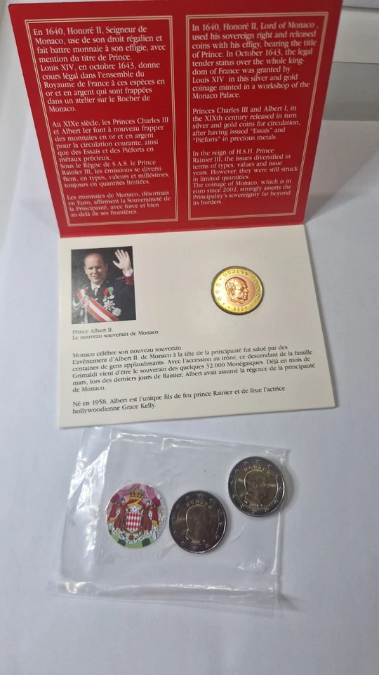 2€ 2024,2012 ,2005 MONACO BANKFRISCH VORZÜGLICHER ZUSTAND - Bild 1 von 4
