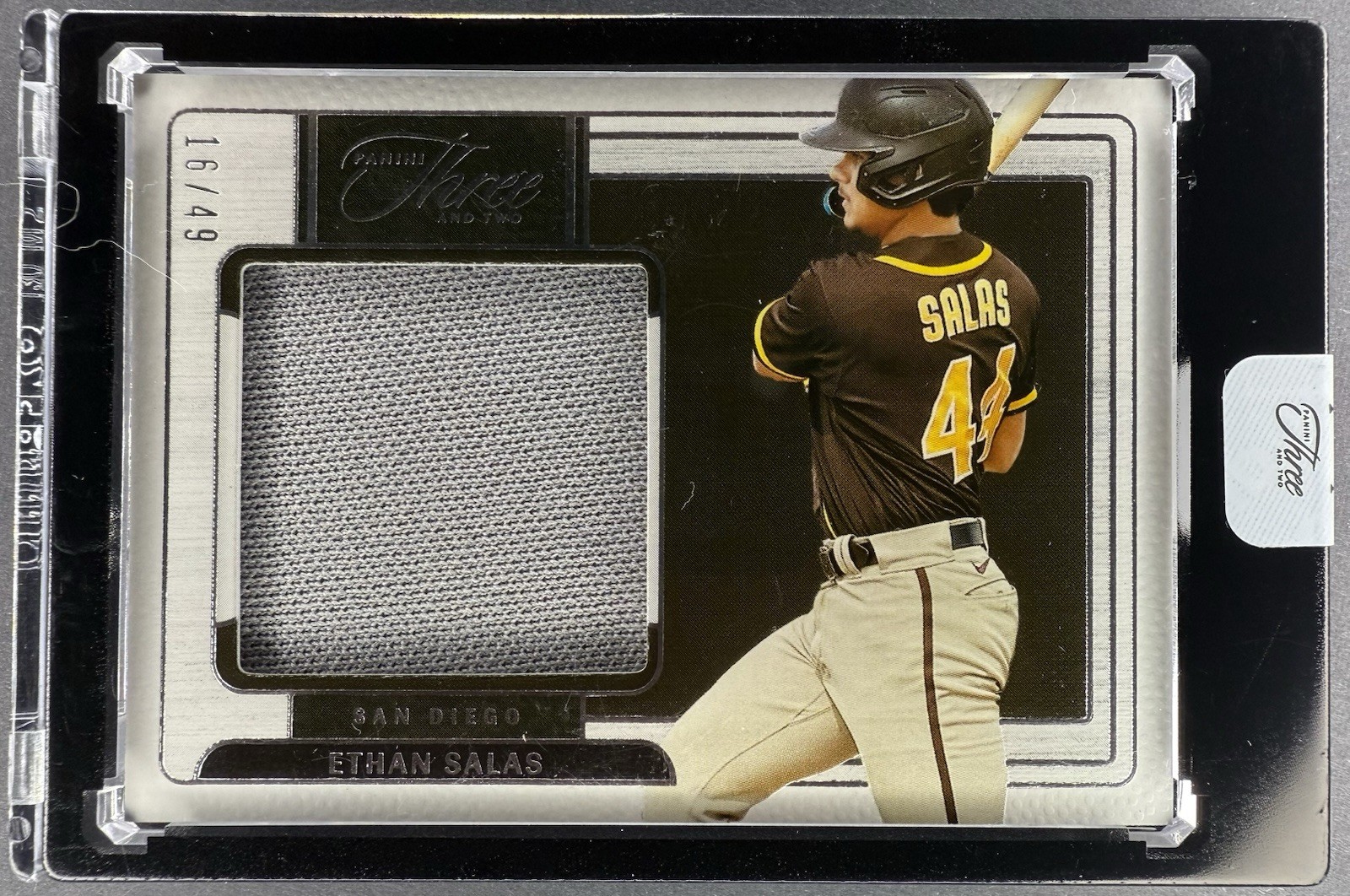 2024 Panini Three and Two - Prospect Swatches Ethan Salas #PS-ES /49 (MEM, RC)
