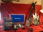Guitar Hero Aerosmith Game,PlayStation 2 Console, 2 Guitar Controllers 16 Games