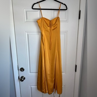 meshki yellow dress Rafaella Slinky And Mesh Maxi Dress - Lemon main image 1