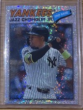 2026 Topps Heritage Baseball Jazz Chisholm Jr Silver Sparkle Parallel 