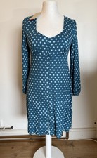 Image of New - Monsoon Turquoise Printed Jersey Dress - Size Medium. - Tags BNWT Rrp £65