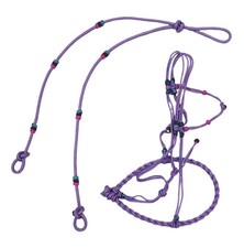 Charro Purple Bosalillo Bosal Reins