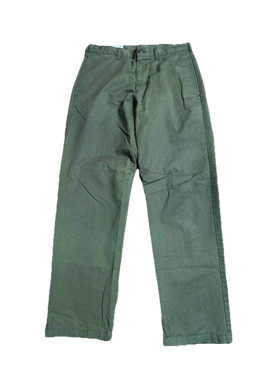Pantalon Habillé Homme Lands' End Kaki - Taille 36x30 - Plis Devant - Occasion Très Bon état