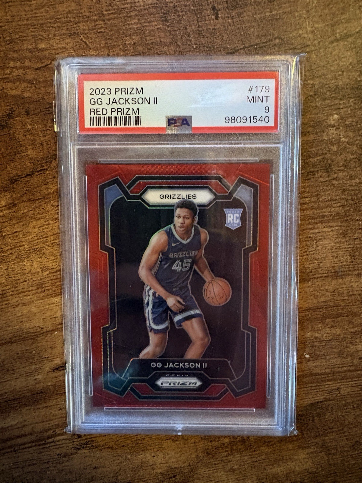 2023-24 Panini Prizm GG Jackson #179 Red Rookie 252/299 PSA 9