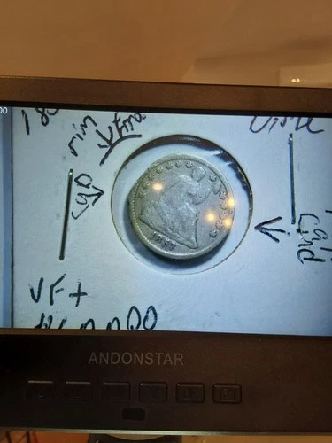 1857 O, Seated Liberty Half Dime-, Fine/VF Details Possible CUD EROR 3X