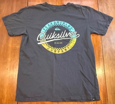 Quicksilver Graphic Tee Men s Size Medium Dark Gray
