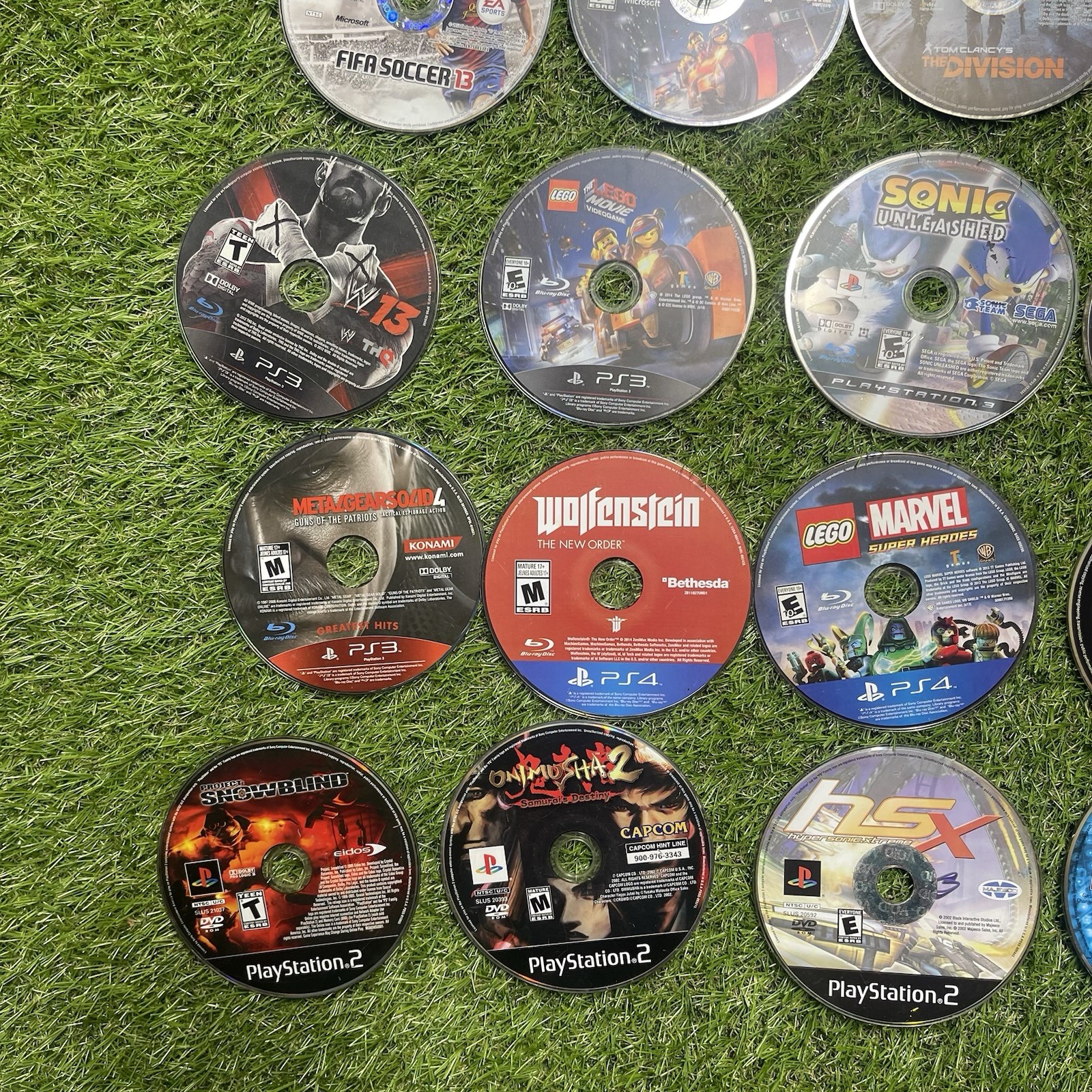 Multiplayer Game Disc Mixed Lot of 24 Loose Untested Video Game Discs Only From Mix System ...