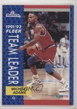 1991-92 Fleer Team Leaders Michael Adams #398 9gr