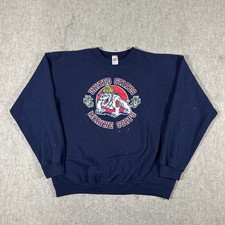 Vintage United States Marine Corps Sweatshirt Large Dog Print Crewneck Distress