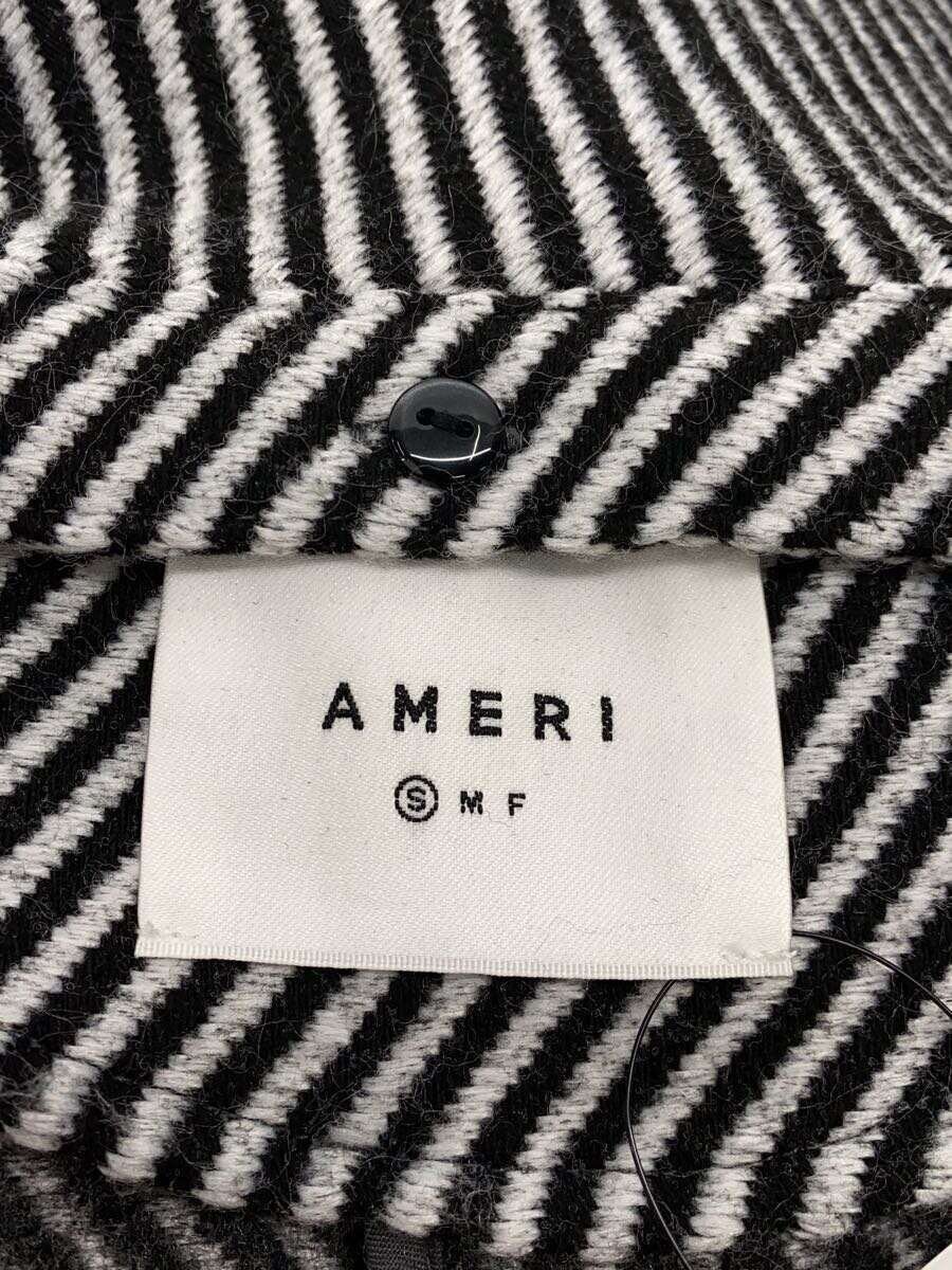 AMERI Stripe Gray Polyester Coat S Size Used - image 3