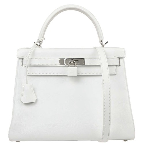 Hermes White Epsom Kelly 28 Retourne 2way Handbag □H N33 167381