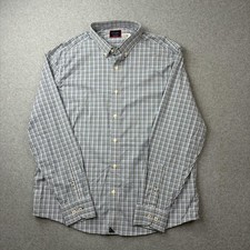 UNTUCKit Shirt Mens XL Blue Check Stretch Long Sleeve Button Up Casual Collared