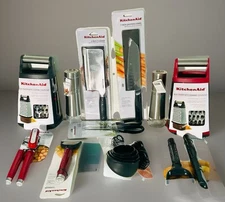 KitchenAid UTENSILES:  BOX GRATER to PEELER SETS ALL IN BLACK OR RED  (HPIA)