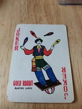 Vintage Joker Single Swap Playing Card Art Old Gaming Poker Game Fun Ads History