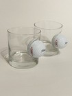 Benshot Titleist Golf Ball Whiskey Rocks Glasses 11oz. Set Of 2 - NEW W/O Box — photo 2