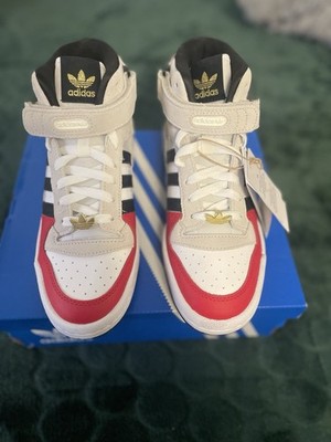 adidas Originals Forum Mid J Sneaker Kinder Unisex   Weiß/Rot/Schwar   Gr. EU 38