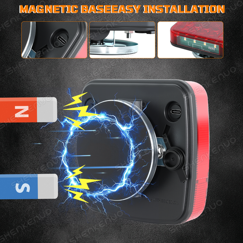 7 Pin LED Magnetic Wireless Trailer TailLight Kit - For Trailer Truck Automotive - Zdjęcie 11 z 11