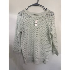 LOFT Lace Knit Sweater Soft Mint Size Small NWT
