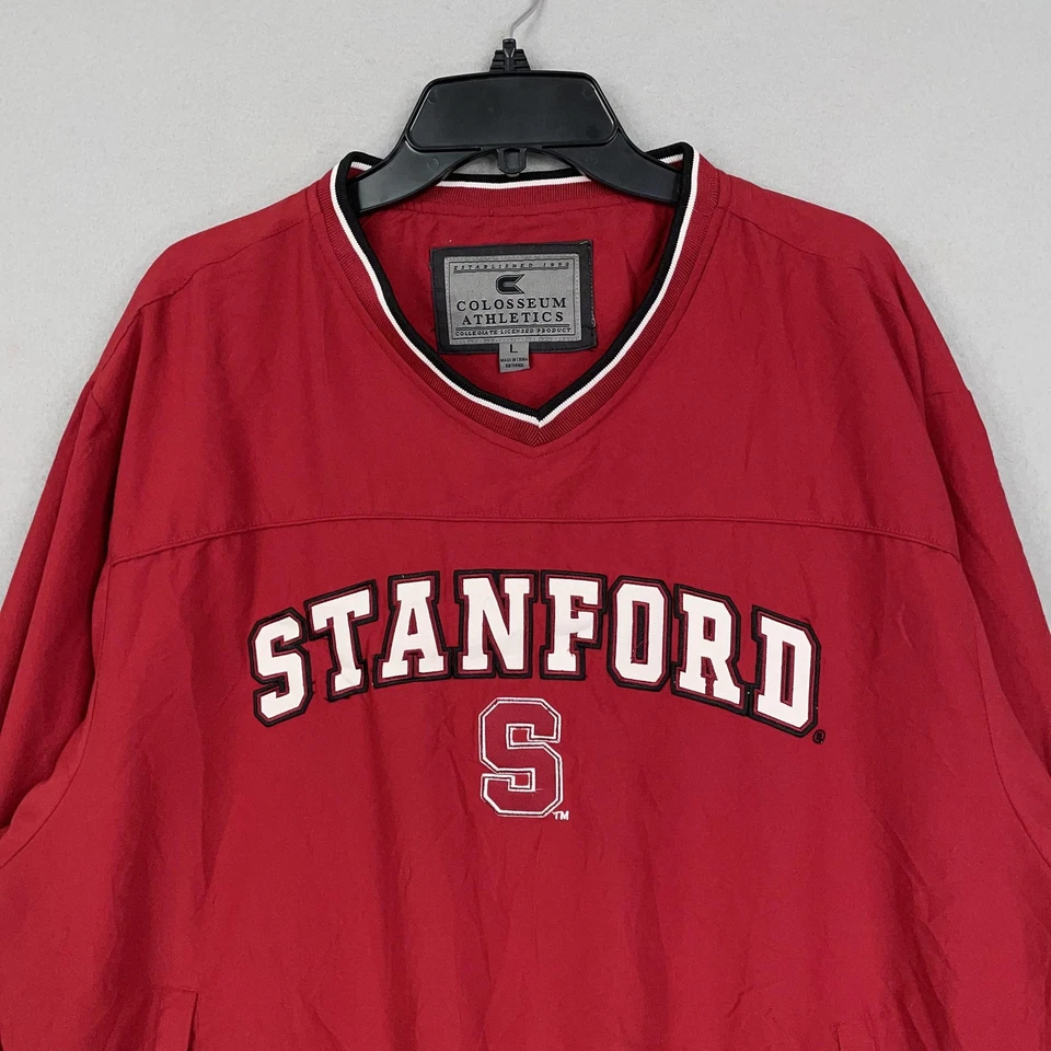 Куртка мужская Stanford Cardinal большой красный футбольный пуловер ветровка NCAA - Изображение 2 из 4