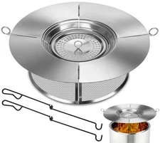 Heat Deflector for Solo Stove Bonfire 19.5" w/ Screen Heat Diffuser Camp Accs