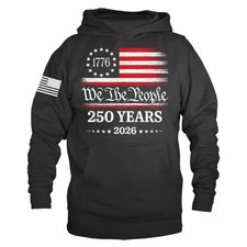 250 Years of American Independence Day US Flag 4th of July Patriotic Hoodie